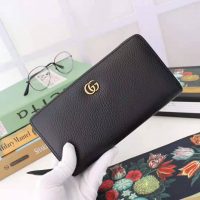 Gucci GG Unisex Leather Zip Around Wallet in Black Leather (1)