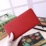 Gucci GG Unisex Leather Zip Around Wallet in Hibiscus Red Leather – Bild 4