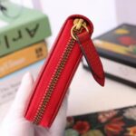 Gucci GG Unisex Leather Zip Around Wallet in Hibiscus Red Leather – Bild 7