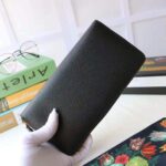 Gucci GG Unisex Leather Zip Around Wallet with Web in Black Leather – Image 3