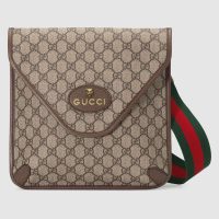 Gucci GG Unisex Neo Vintage GG Medium Messenger in BeigeEbony GG Supreme Canvas (1)