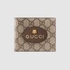 Gucci GG Unisex Neo Vintage GG Supreme Wallet in BeigeEbony GG Supreme Canvas