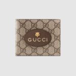 Gucci GG Unisex Neo Vintage GG Supreme Wallet in BeigeEbony GG Supreme Canvas