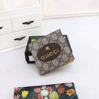 Gucci GG Unisex Neo Vintage GG Supreme Wallet in BeigeEbony GG Supreme Canvas (1)