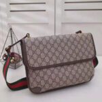 Gucci GG Unisex Neo Vintage Messenger Bag in Beige/Ebony GG Supreme Canvas - immagine 6