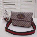 Gucci GG Unisex Neo Vintage Messenger Bag in Beige/Ebony GG Supreme Canvas - immagine 2