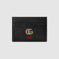 Gucci GG Unisex Ophidia Card Case in Leather with Blue and Red House Web-White
