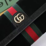 Gucci GG Unisex Ophidia Continental Wallet in Black Suede Leather - Image 6