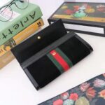 Gucci GG Unisex Ophidia Continental Wallet in Black Suede Leather - Image 4