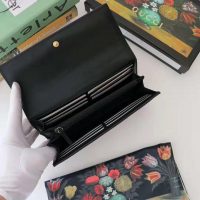 Gucci GG Unisex Ophidia Continental Wallet in Black Suede Leather (1)