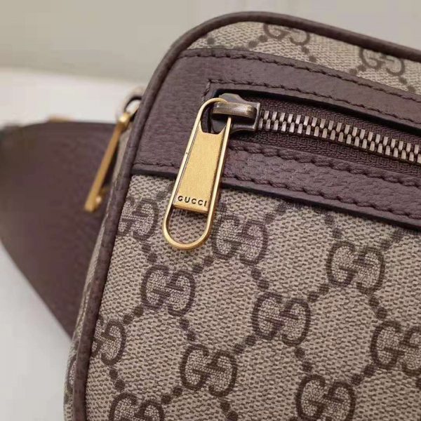 Gucci GG Unisex Ophidia GG Belt Bag in BeigeEbony Soft GG Supreme Canvas (5)