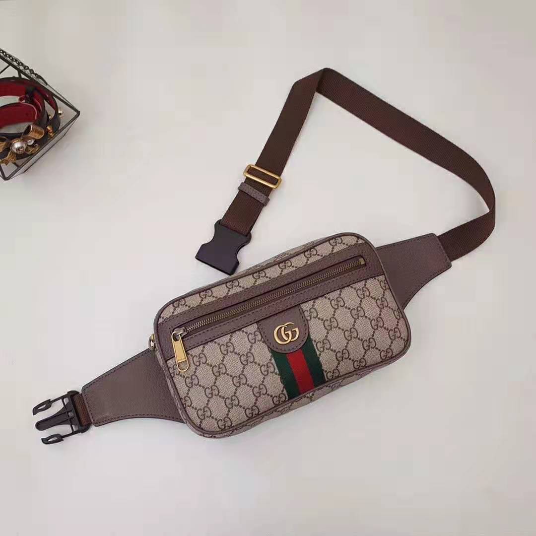 Gucci Beige and Black GG Supreme Belt Bag – BlackSkinny