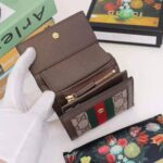 Gucci GG Unisex Ophidia GG French Flap Wallet in Beige/Ebony GG Supreme Canvas - Image 6