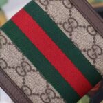 Gucci GG Unisex Ophidia GG French Flap Wallet in BeigeEbony GG Supreme Canvas