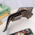 Gucci GG Unisex Ophidia GG French Flap Wallet in Beige/Ebony GG Supreme Canvas - Image 5