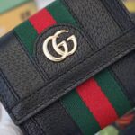 Gucci GG Unisex Ophidia GG French Flap Wallet in Black Leather – Bild 4