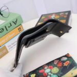 Gucci GG Unisex Ophidia GG French Flap Wallet in Black Leather – Bild 8