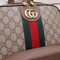 Gucci GG Unisex Ophidia GG Medium Backpack in BeigeEbony GG Supreme Canvas (1)