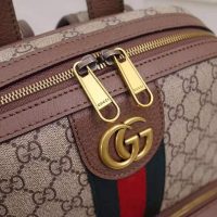 Gucci GG Unisex Ophidia GG Medium Backpack in BeigeEbony GG Supreme Canvas (1)