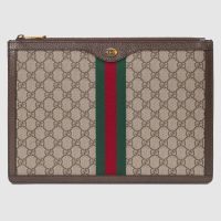 Gucci GG Unisex Ophidia GG Portfolio in BeigeEbony GG Supreme Canvas