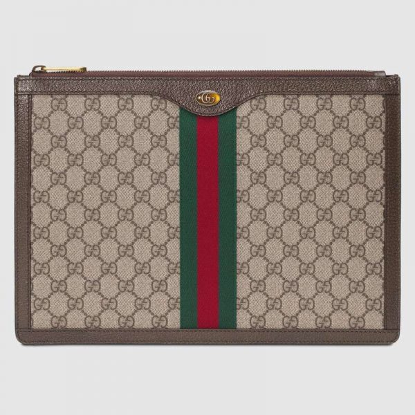 Gucci GG Unisex Ophidia GG Portfolio in BeigeEbony GG Supreme Canvas (1)