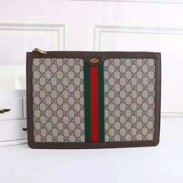 Gucci GG Unisex Ophidia GG Portfolio in BeigeEbony GG Supreme Canvas (2)