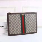 Gucci GG Unisex Ophidia GG Portfolio in Beige/Ebony GG Supreme Canvas - immagine 3