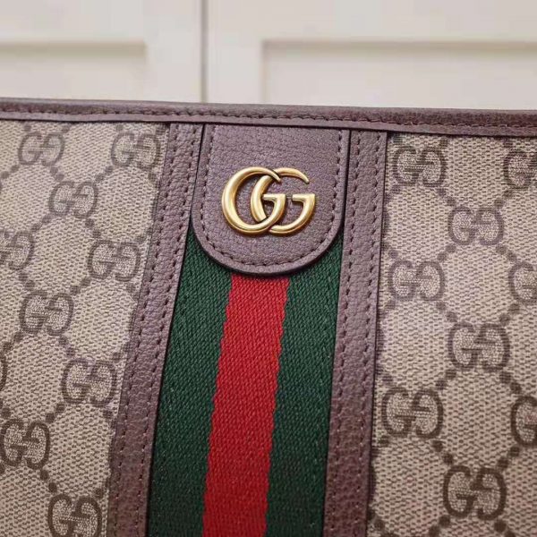 Gucci GG Unisex Ophidia GG Toiletry Case in BeigeEbony GG Supreme Canvas (3)