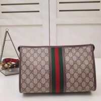 Gucci GG Unisex Ophidia GG Toiletry Case in BeigeEbony GG Supreme Canvas (1)