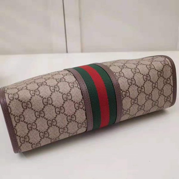 Gucci GG Unisex Ophidia GG Toiletry Case in BeigeEbony GG Supreme Canvas (6)