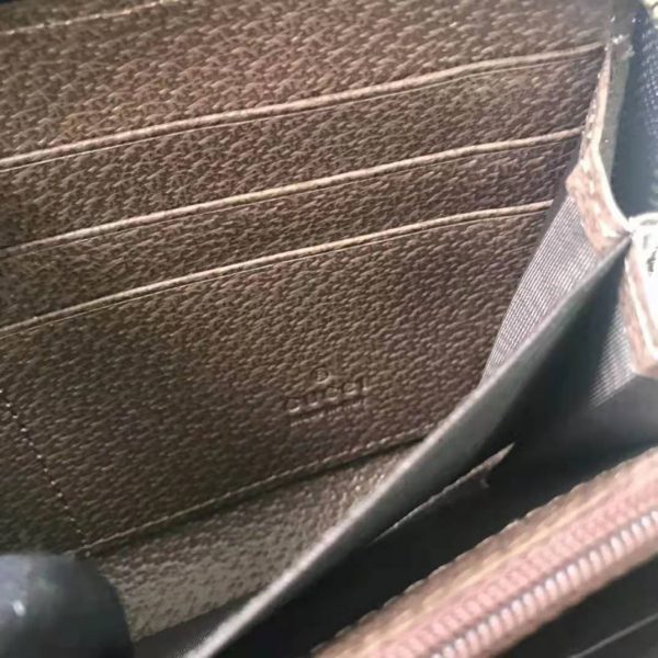 Gucci GG Unisex Ophidia GG Zip Around Wallet in BeigeEbony GG Supreme Canvas (10)