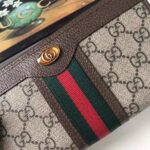 Gucci GG Unisex Ophidia GG Zip Around Wallet in Beige/Ebony GG Supreme Canvas - immagine 5
