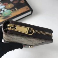Gucci GG Unisex Ophidia GG Zip Around Wallet in BeigeEbony GG Supreme Canvas (1)