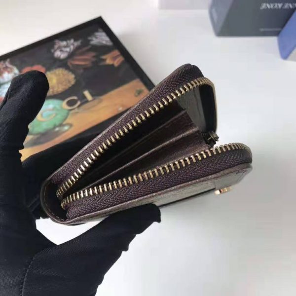 Gucci GG Unisex Ophidia GG Zip Around Wallet in BeigeEbony GG Supreme Canvas (9)