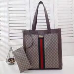 Gucci GG Unisex Ophidia Soft GG Supreme Large Tote in Beige/Ebony GG Supreme Canvas - Bild 2