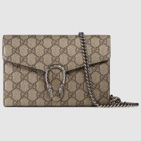 Gucci GG Women Dionysus GG Supreme Chain Wallet-Sandy (1)