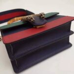 Gucci GG Women Dionysus Medium Top Handle Bag in Blue Gucci Green and Hibiscus Red Leather – Bild 6