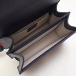 Gucci GG Women Dionysus Medium Top Handle Bag in Blue Gucci Green and Hibiscus Red Leather – Bild 7