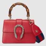Borsa a mano Gucci GG Dionysus Mini da donna in pelle testurizzata - Rosso