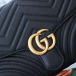 Gucci GG Women GG Marmont Clutch in Black Matelassé Chevron Leather with a Heart - Bild 6