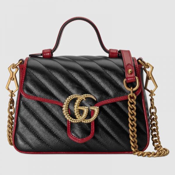 gucci marmont black and red