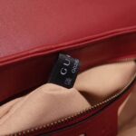 Gucci GG Women GG Marmont Small Top Handle Bag in Black Diagonal Matelassé Leather - Image 12