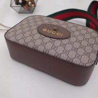 Gucci GG Women GG Supreme Messenger Bag in BeigeEbony GG Supreme Canvas (1)