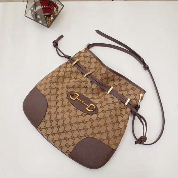 Gucci GG Women Gucci 1955 Horsebit Messenger Bag Original GG Canvas (6)