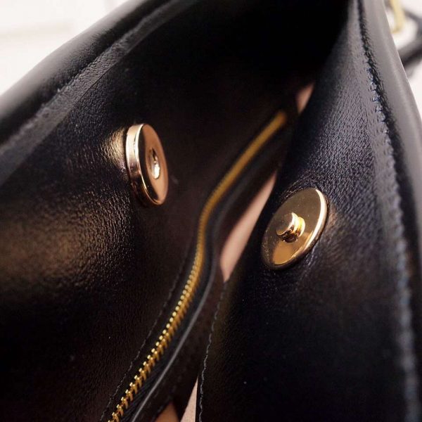 Gucci GG Women Gucci 1955 Horsebit Messenger Bag in Black Soft Leather (10)