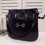 Gucci GG Women Gucci 1955 Horsebit Messenger Bag in Black Soft Leather - Image 7