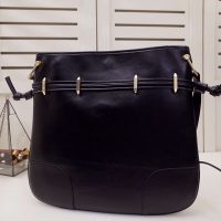 Gucci GG Women Gucci 1955 Horsebit Messenger Bag in Black Soft Leather