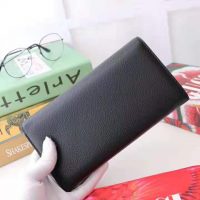 Gucci GG Women Gucci Zumi Grainy Leather Continental Wallet-Black (1)