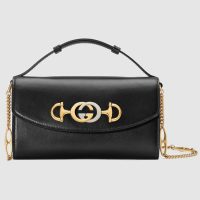 Gucci GG Women Gucci Zumi Smooth Leather Mini Bag with Interlocking G Horsebit-Green