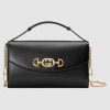 Gucci GG Women Gucci Zumi Smooth Leather Small Shoulder Bag with Interlocking G Horsebit